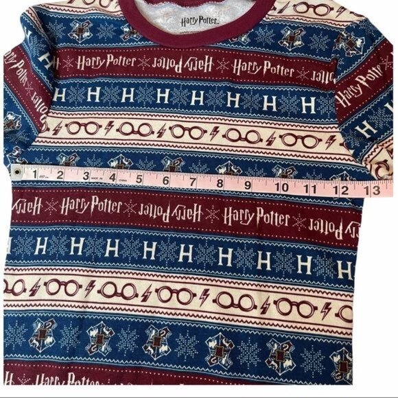 Harry Potter Themed  Youth 2pc Cotton Pajama Set XS Hogworts Magic Wizard - Picture 6 of 14